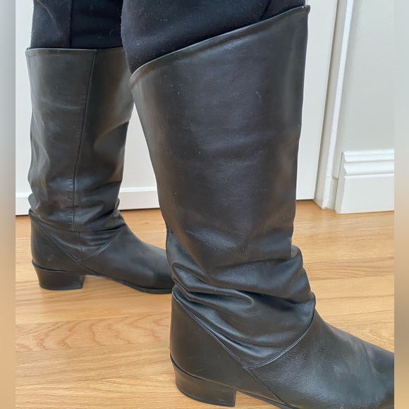 Vintage Mister Shoes leather slouchy pirate 80’s prince boots womens 9 HALLOWEEN - Picture 2 of 15